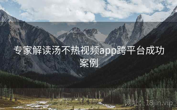 专家解读汤不热视频app跨平台成功案例