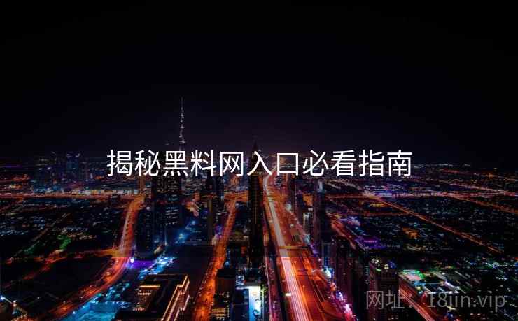 揭秘黑料网入口必看指南